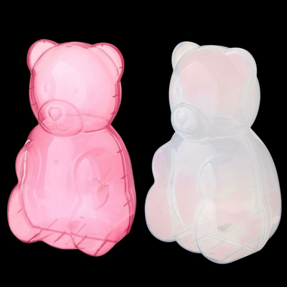 Way To Celebrate Plastic 2 Pink & 2 Clear Gummy Bear Containers 16" (4 total)